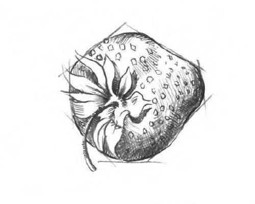 Клубника раскраска