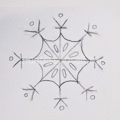 Простой рисунок снежинки простым карандашом (49 фото)