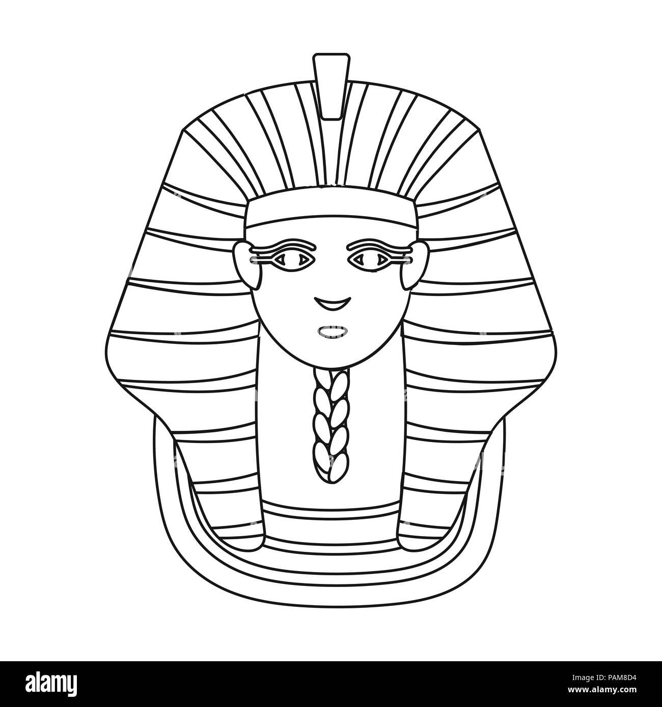 Контур маска фараона Тутанхамона