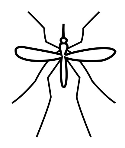 Комар схематично для детей