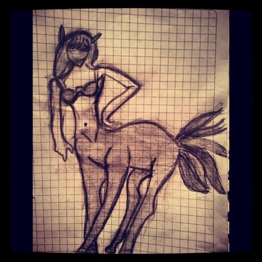 Как нарисовать кентавра карандашом