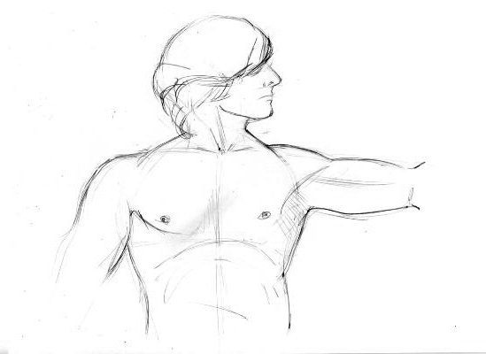 Наброски головы мужчины