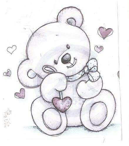 Мишка Тедди рисунок карандашом