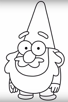 Гном из Гравити Фолз раскраска раскраска