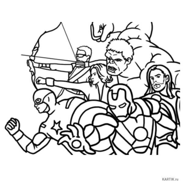 Мстители рисунки для срисовки