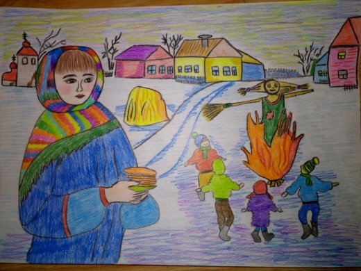 Рисунок на тему народные праздники