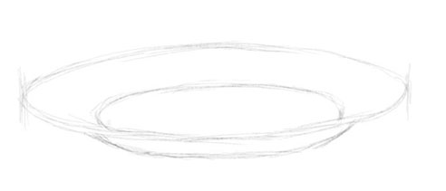 Тарелка рисунок карандашом