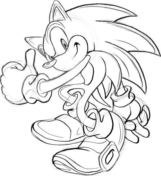 Соник карандашом