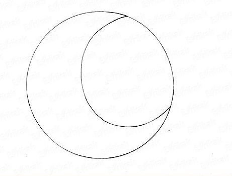 Рисуем луну карандашом поэтапно