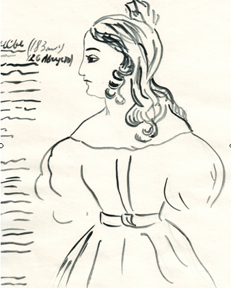 Михаил Юрьевич Лермонтов карандашом