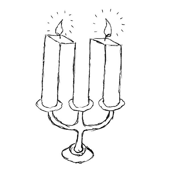 Свеча рисунок карандашом