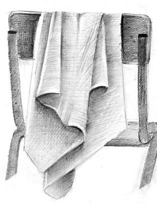 Драпировка рисунок карандашом