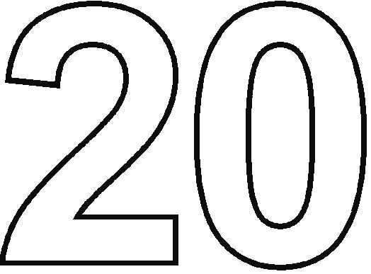 Цифры для раскрашивания 20