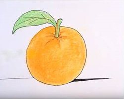 Поэтапный рисунок апельсин