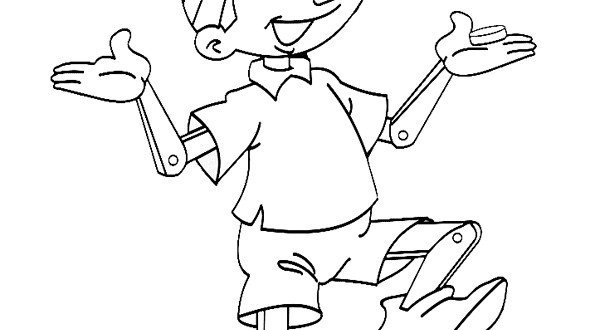 Буратино рисунок карандашом для срисовки