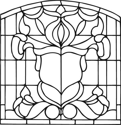 Витраж раскраска