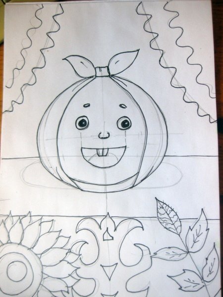 Колобок для рисования для детей