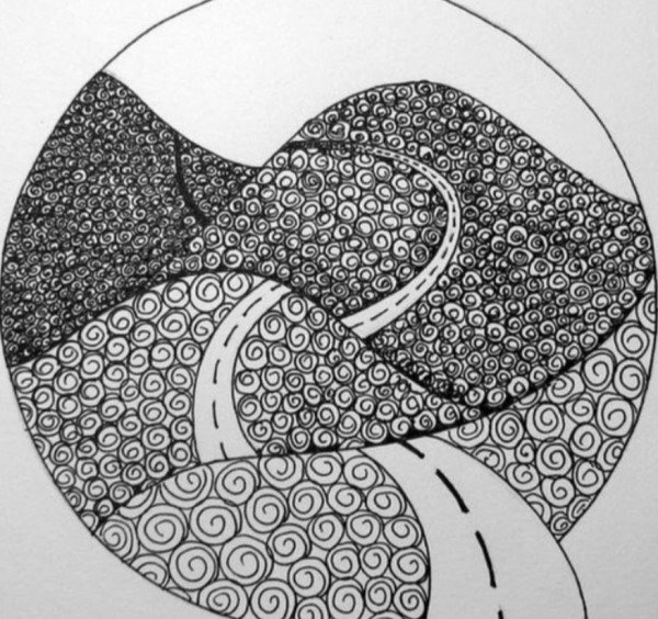 Красивая абстракция карандашом