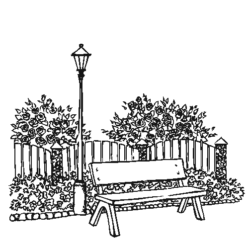 Скамейка набросок