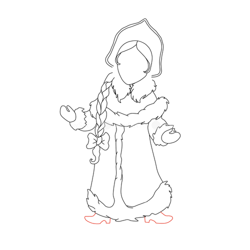 Рисунок Снегурочки карандашом