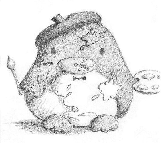 Рисунки карандашом лёгкие мультяшные