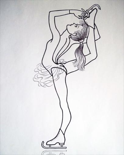 Фигуристка карандашом