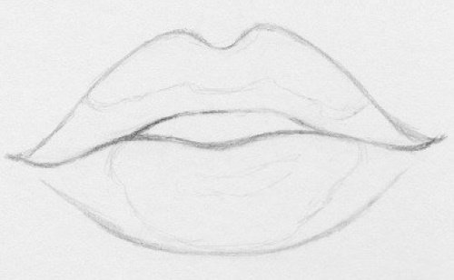 Губы для срисовки лёгкие