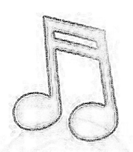 Ноты рисунок легкий