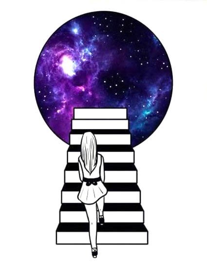 Красивые рисунки с космосом карандашом (50 фото)