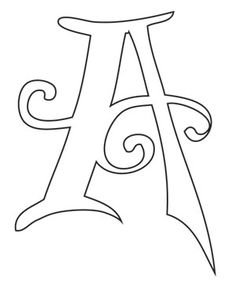 Красивая буква а заглавная трафарет