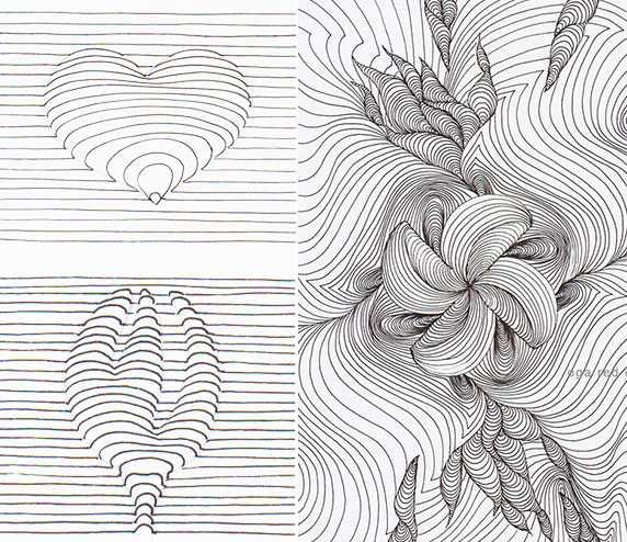 Рисунки линиями легкие