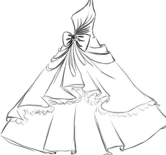Раскраска платье