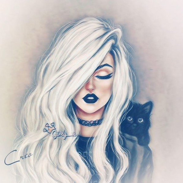 Девушка блондинка арт