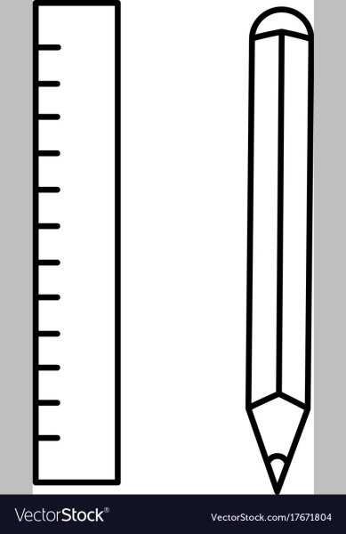 Линейка и карандаш