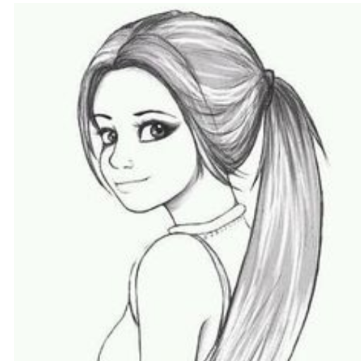 Рисунки карандашом для срисовки девушки