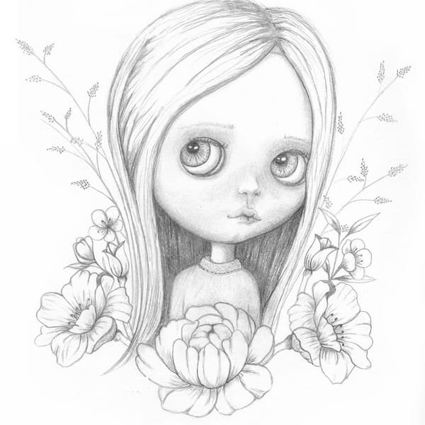 Маленькие рисунки для срисовки девочки