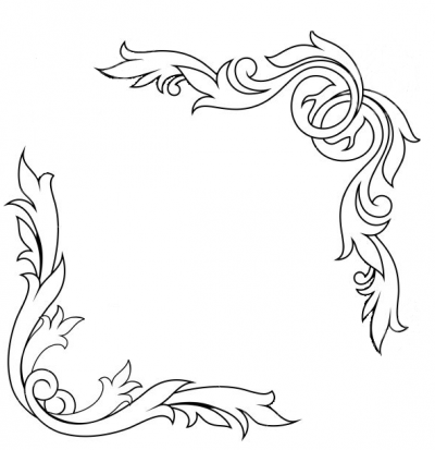 Рамка для текста черно-белая