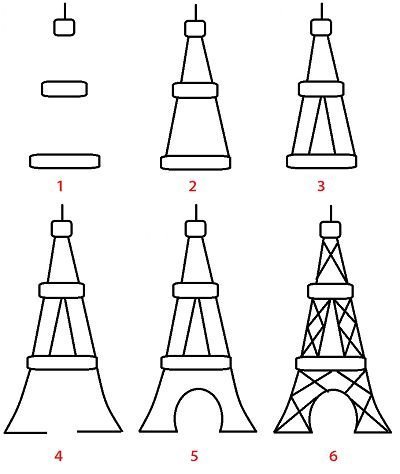 Франция Эйфелева башня раскраска