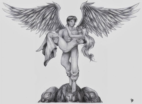 Ангел любви карандашом