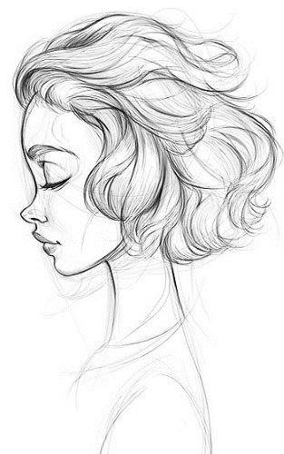Лицо девушки рисунок для срисовки