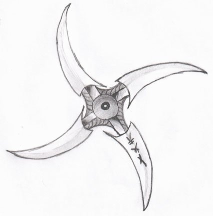Сюрикен из Наруто рисунок