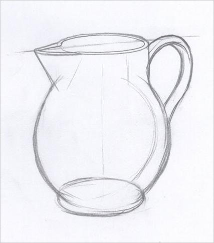 Кувшин карандашом