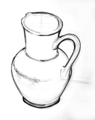 Кувшин карандашом