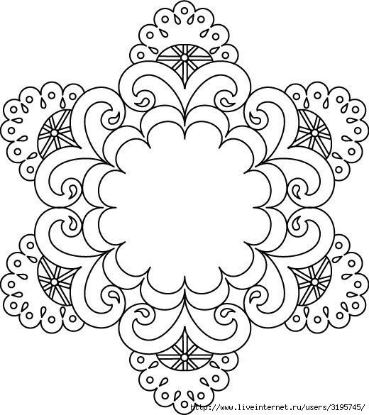 Кружевная салфетка трафарет