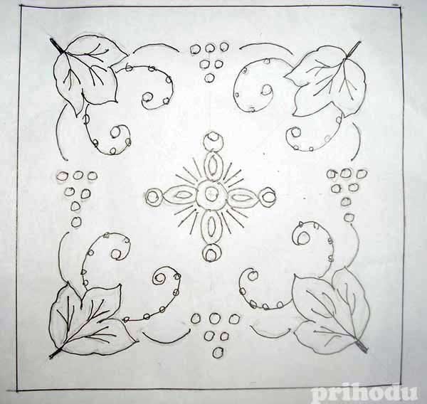 Рисование узора в круге