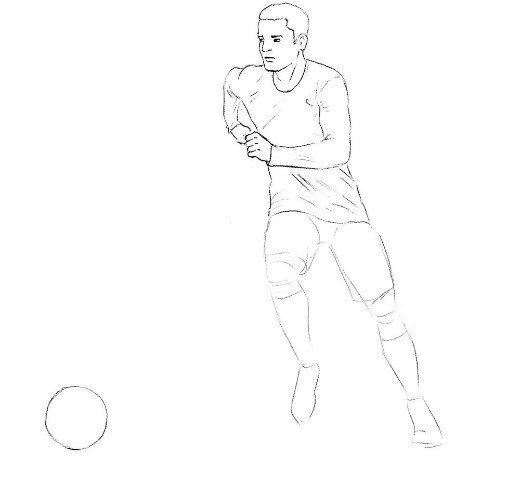 Срисовать футболиста
