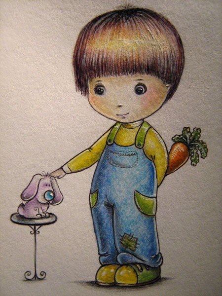 Рисование с маленькими детьми цветными карандашами