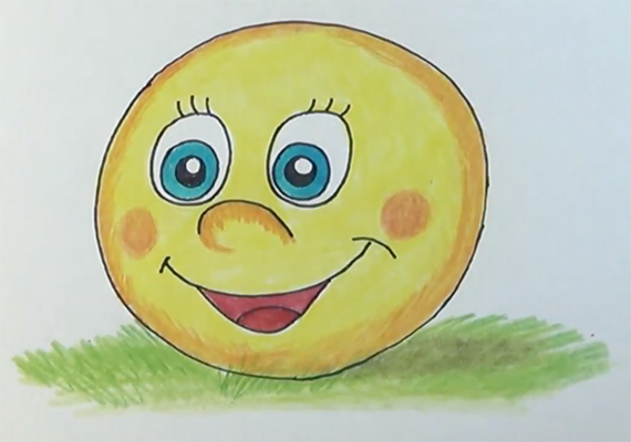 Колобок рисовать