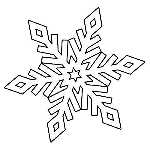 Снежинка раскраска для детей
