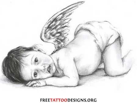 Ангел карандашом для детей